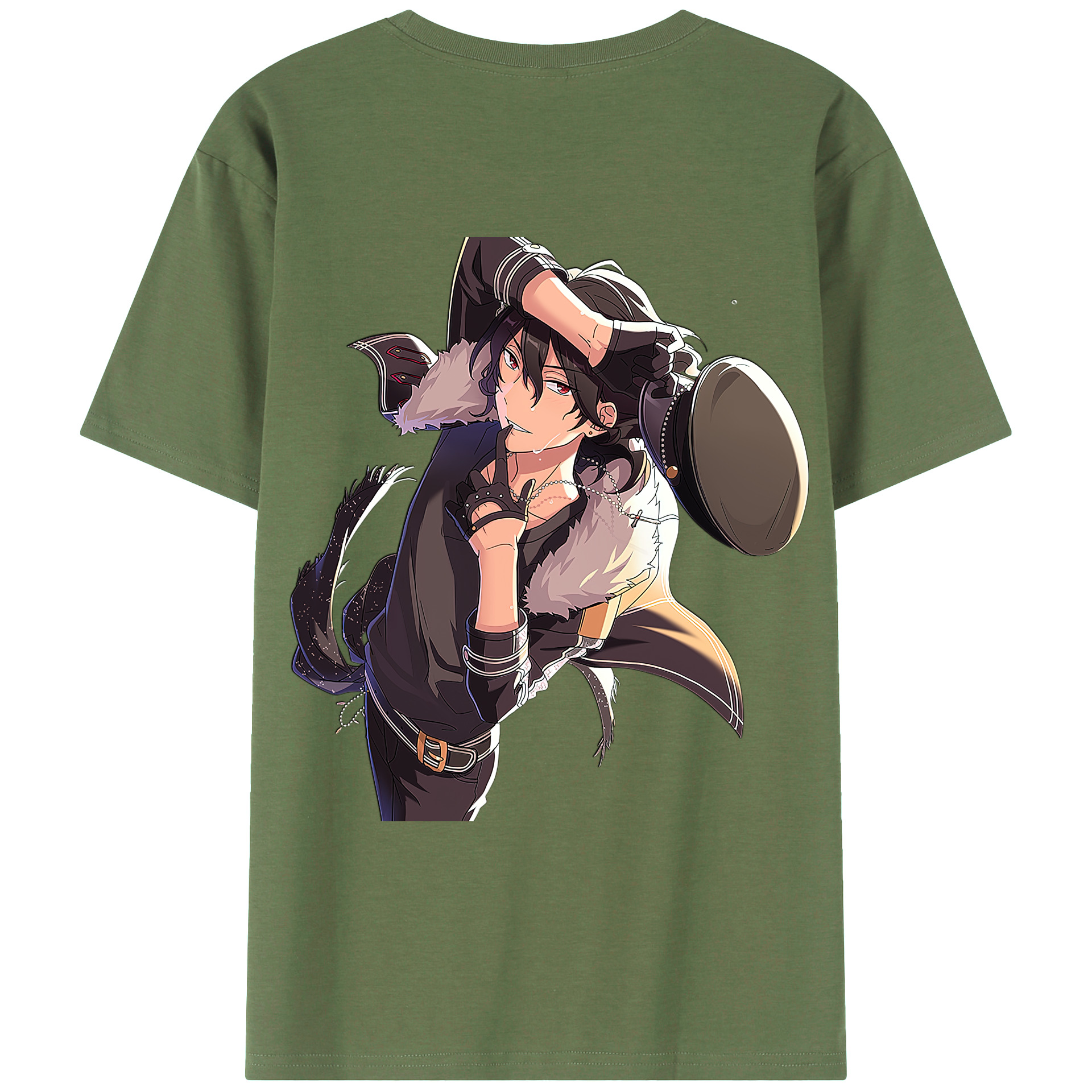 （画像用） あんさんぶるスターズ! Ensemble Stars 綿100％ メンズ半袖Tシャツ（バックプリント） 通気性